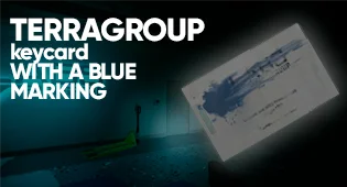 Keycard with a Blue Marking