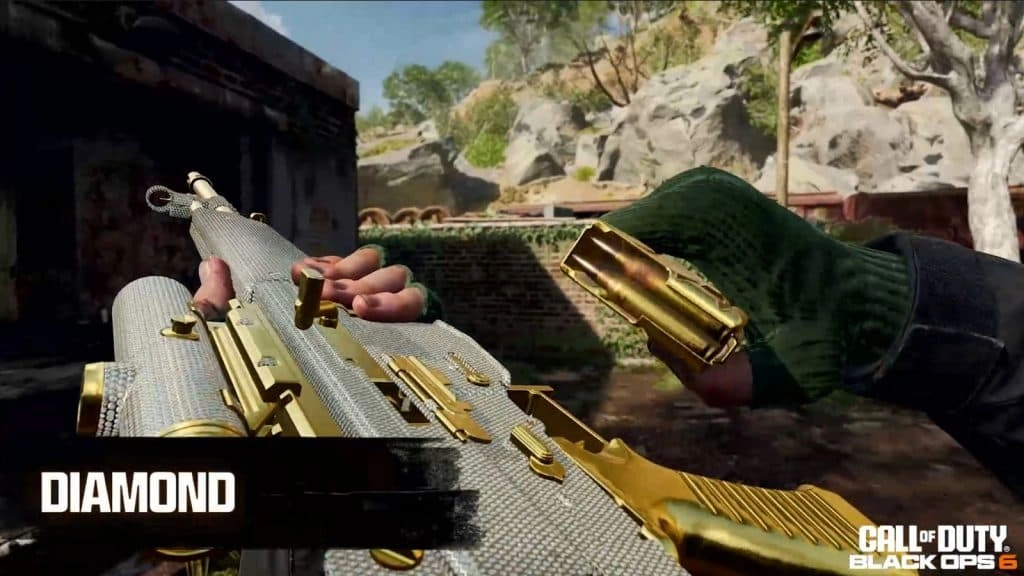 Master camo progression tree showing Gold, Diamond, Dark Spine, and Dark Matter tiers