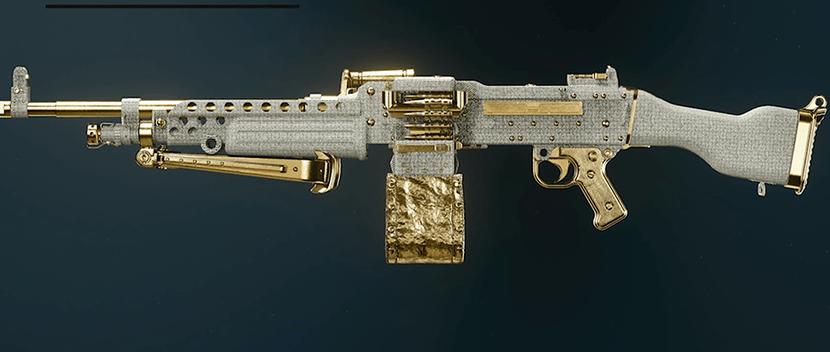 GPMG-7 LMG showcasing different camo patterns and unlock progression