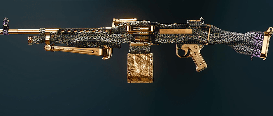 GPMG-7 LMG showcasing different camo patterns and unlock progression