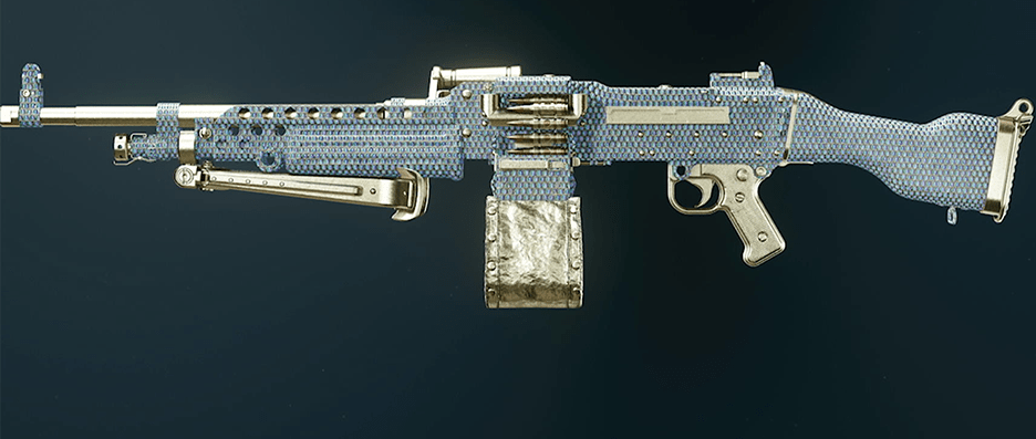 GPMG-7 LMG showcasing different camo patterns and unlock progression