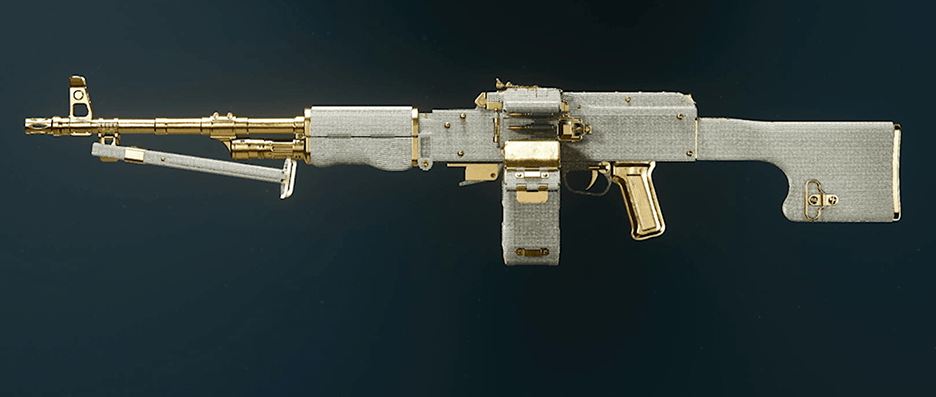 Call of Duty Black Ops 6 LMG weapons with various camos displayed