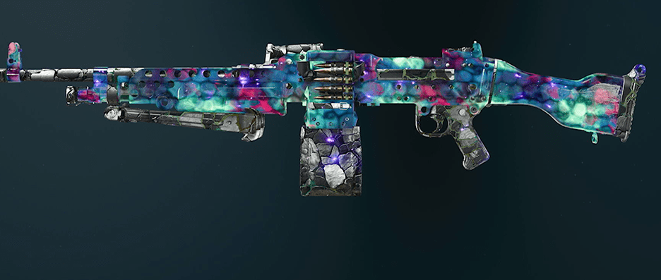 GPMG-7 LMG showcasing different camo patterns and unlock progression