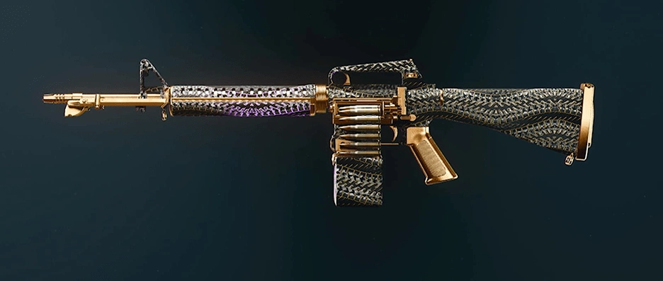 XMG LMG with completed camo challenges and mastery progression