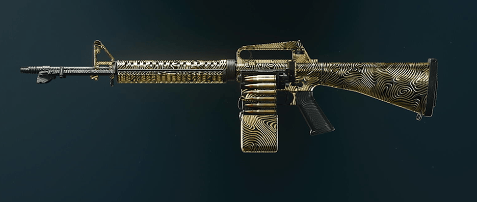 XMG LMG with completed camo challenges and mastery progression