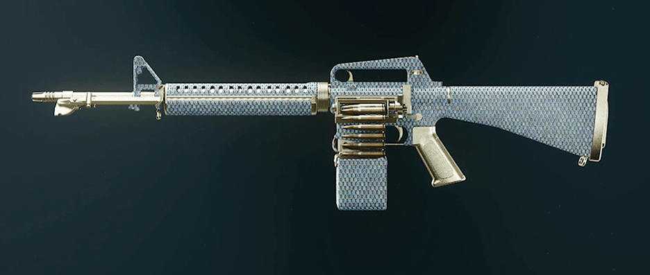 XMG LMG with completed camo challenges and mastery progression