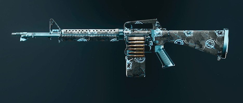 XMG LMG with completed camo challenges and mastery progression