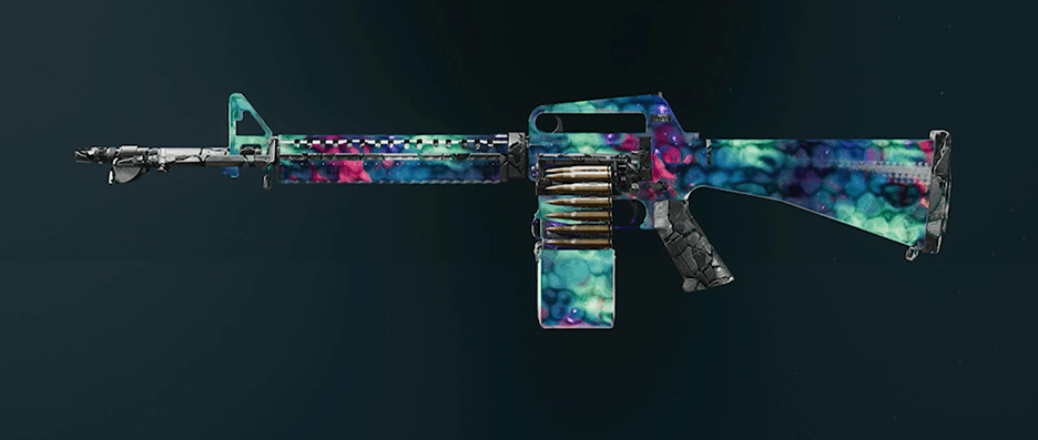 XMG LMG with completed camo challenges and mastery progression