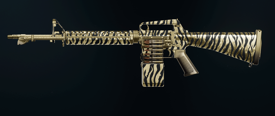 XMG LMG with completed camo challenges and mastery progression