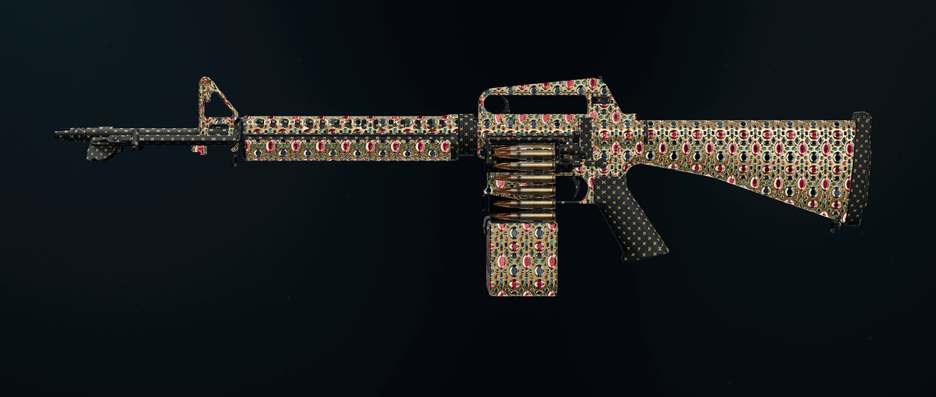 XMG LMG with completed camo challenges and mastery progression