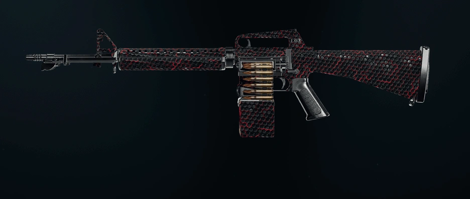 XMG LMG with completed camo challenges and mastery progression