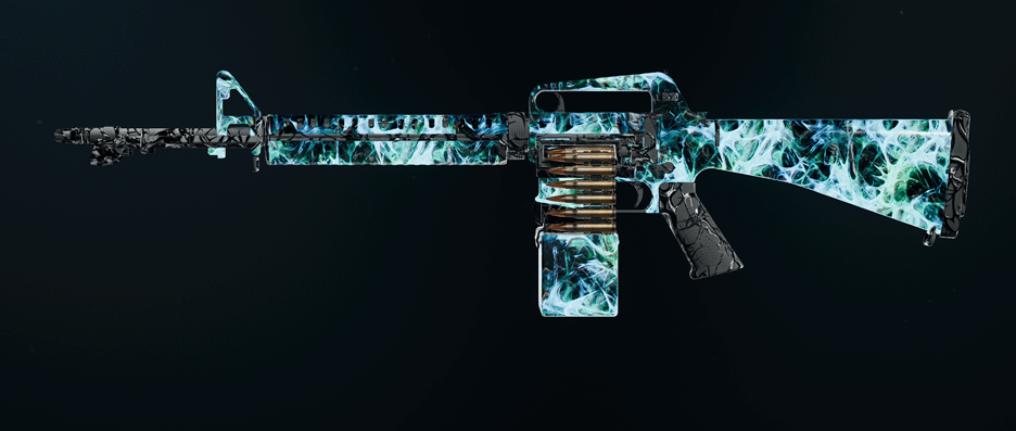 XMG LMG with completed camo challenges and mastery progression