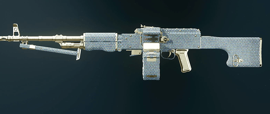 Call of Duty Black Ops 6 LMG weapons with various camos displayed