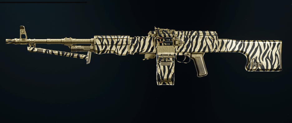 Call of Duty Black Ops 6 LMG weapons with various camos displayed