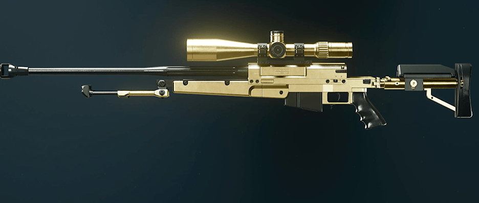 LR 7.62 sniper rifle with dark matter camo