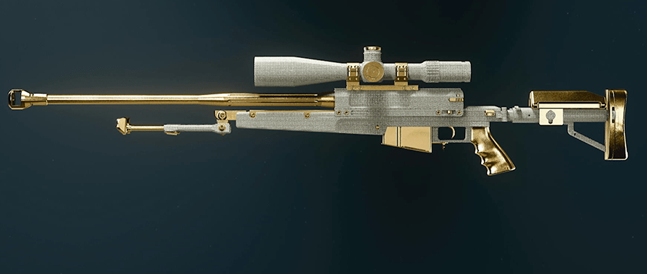 LR 7.62 sniper rifle with dark matter camo