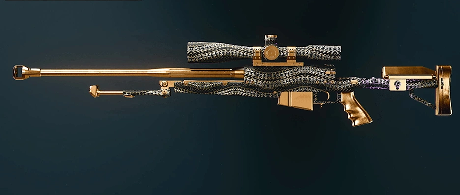 LR 7.62 sniper rifle with dark matter camo