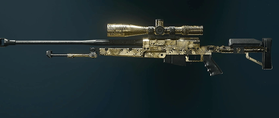 LR 7.62 sniper rifle with dark matter camo