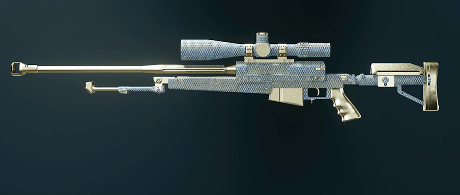 LR 7.62 sniper rifle with dark matter camo