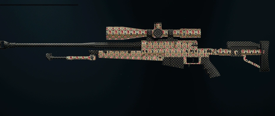 LR 7.62 sniper rifle with dark matter camo