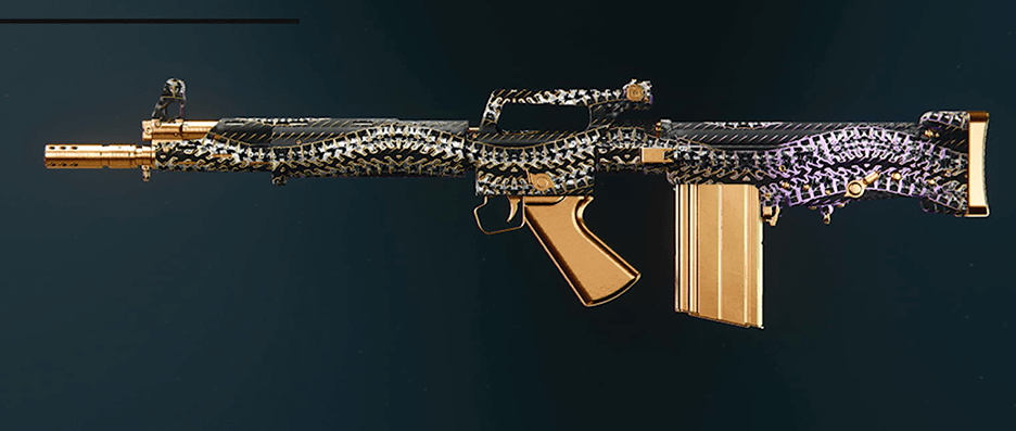 Goblin Mk2 assault rifle with diamond camo pattern