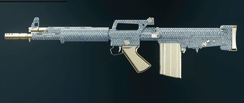 Goblin Mk2 assault rifle with diamond camo pattern