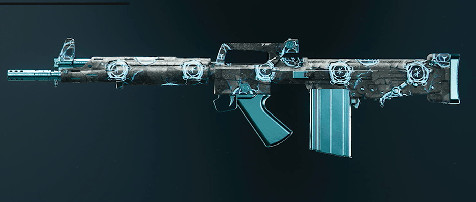 Goblin Mk2 assault rifle with diamond camo pattern