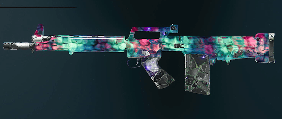 Goblin Mk2 assault rifle with diamond camo pattern