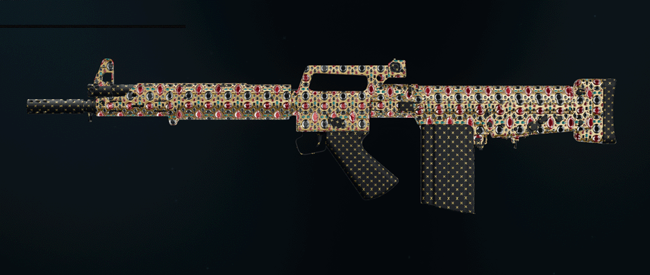 Goblin Mk2 assault rifle with diamond camo pattern