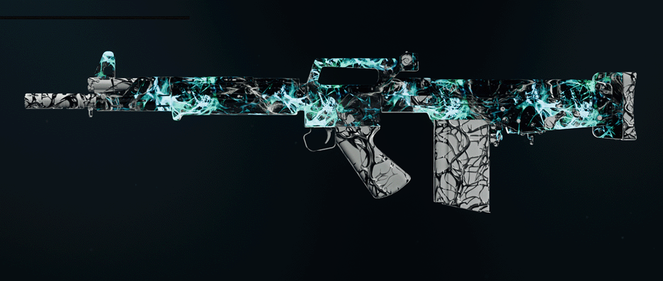Goblin Mk2 assault rifle with diamond camo pattern