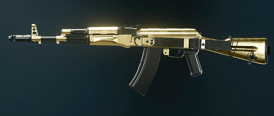 AK-74 assault rifle with dark matter camo finish