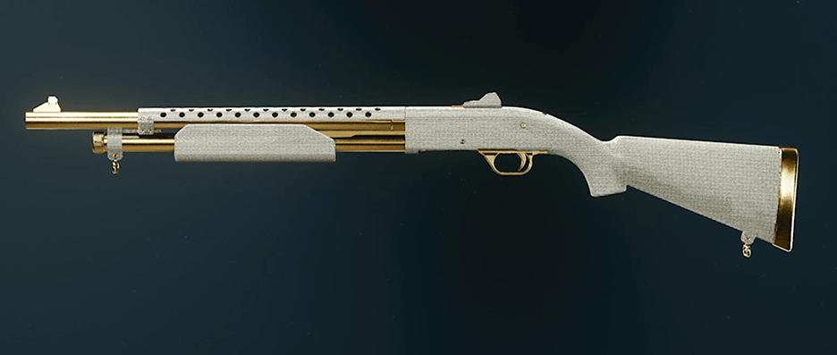 Marine SP shotgun with diamond camo pattern