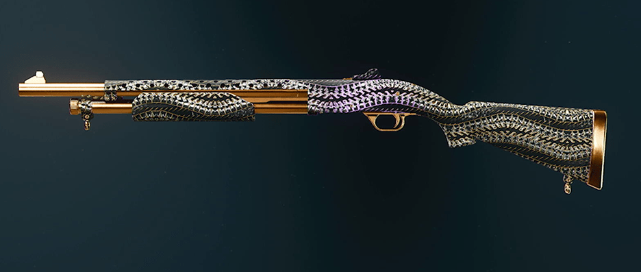 Marine SP shotgun with diamond camo pattern
