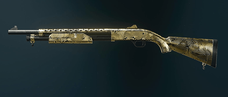 Marine SP shotgun with diamond camo pattern