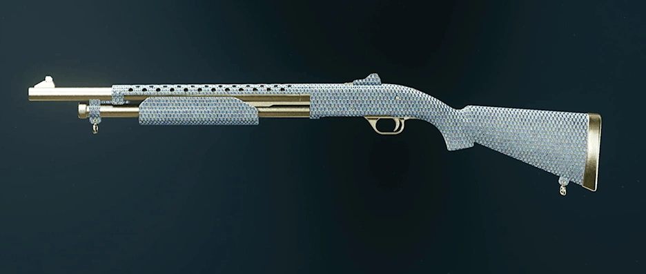 Marine SP shotgun with diamond camo pattern