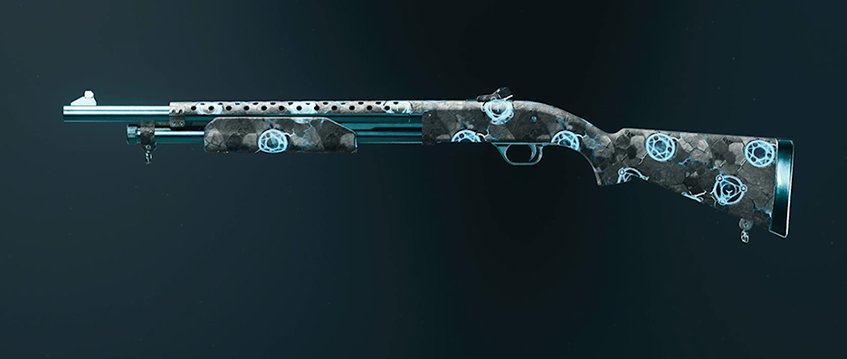 Marine SP shotgun with diamond camo pattern
