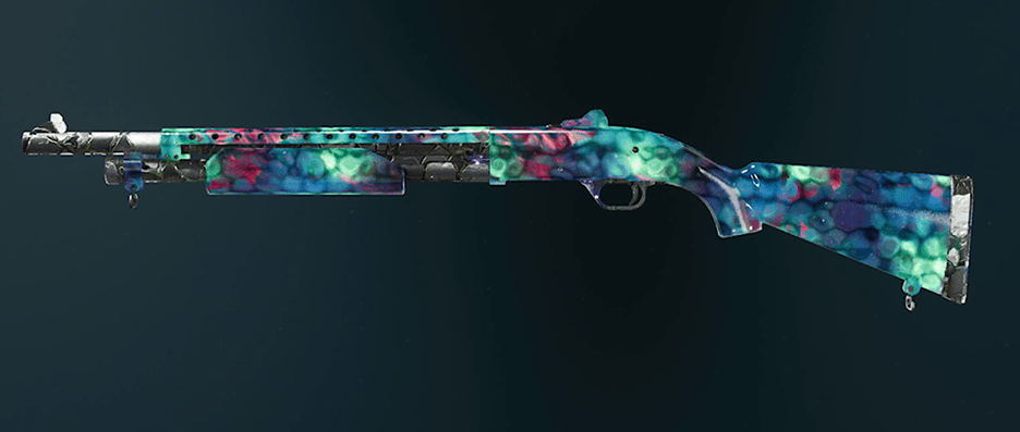Marine SP shotgun with diamond camo pattern