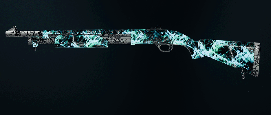 Marine SP shotgun with diamond camo pattern