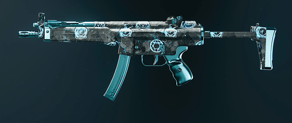 C9 SMG displaying Afterlife camo with zombie eliminations