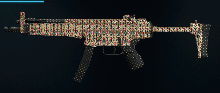 C9 SMG displaying Afterlife camo with zombie eliminations