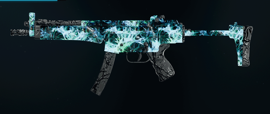 C9 SMG displaying Afterlife camo with zombie eliminations