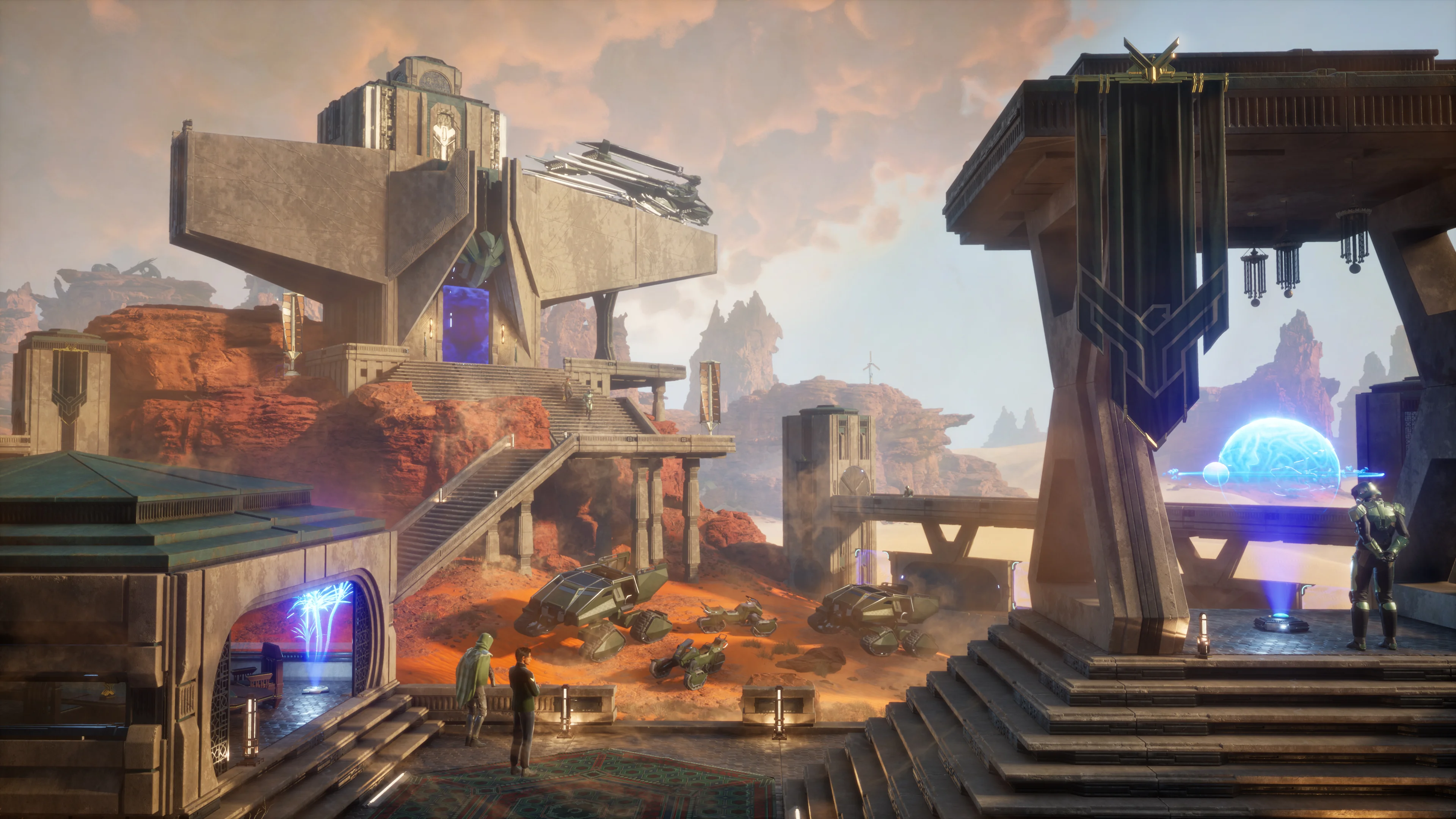 Massive player base built on red rock plateau